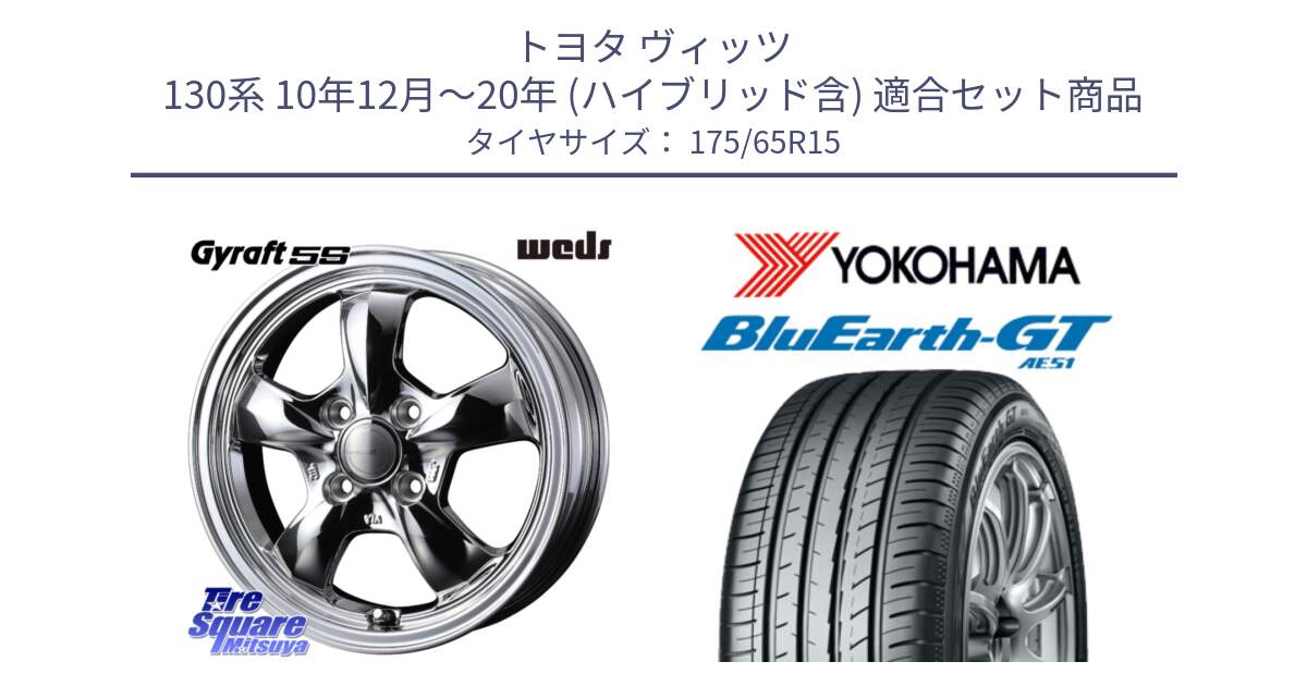 トヨタ ヴィッツ 130系 10年12月～20年 (ハイブリッド含) 用セット商品です。GYRAFT 5S ホイール 15インチ と R4608 ヨコハマ BluEarth-GT AE51 175/65R15 の組合せ商品です。