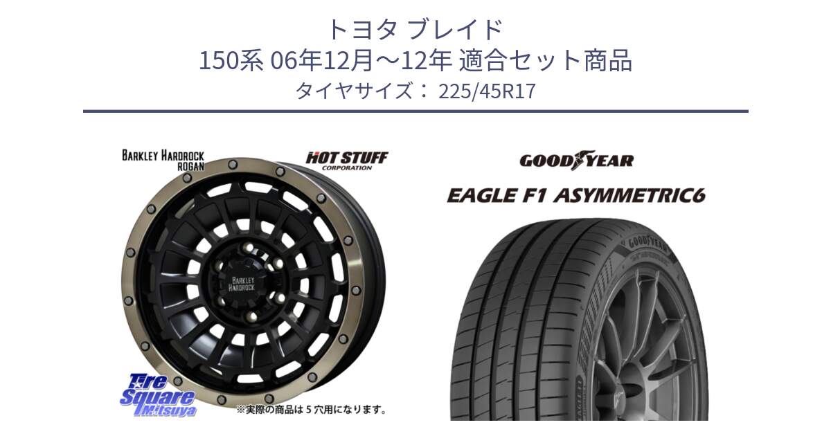 トヨタ ブレイド 150系 06年12月～12年 用セット商品です。ハードロック ローガン ホイール 17インチ と 23年製 XL EAGLE F1 ASYMMETRIC 6 並行 225/45R17 の組合せ商品です。