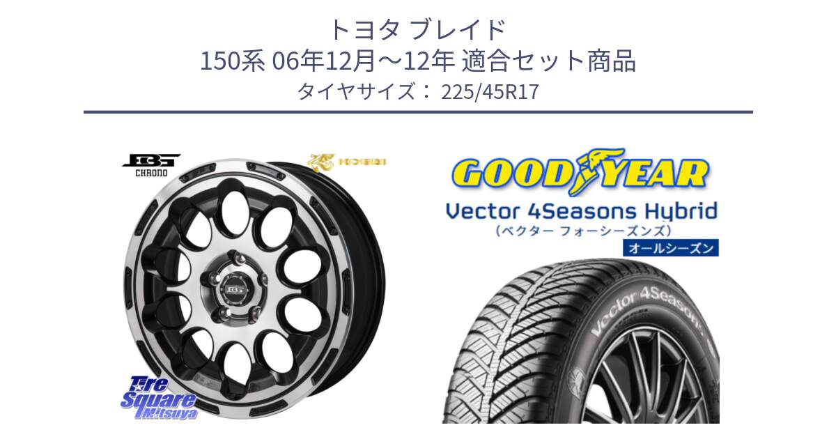 トヨタ ブレイド 150系 06年12月～12年 用セット商品です。ボトムガルシア CHRONO クロノ と ベクター Vector 4Seasons Hybrid オールシーズンタイヤ 225/45R17 の組合せ商品です。