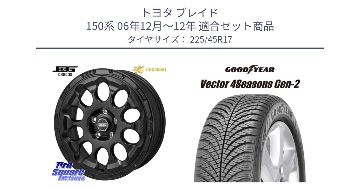 トヨタ ブレイド 150系 06年12月～12年 用セット商品です。ボトムガルシア CHRONO クロノ と 22年製 XL AO Vector 4Seasons Gen-2 アウディ承認 オールシーズン 並行 225/45R17 の組合せ商品です。