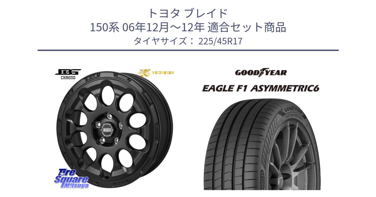 トヨタ ブレイド 150系 06年12月～12年 用セット商品です。ボトムガルシア CHRONO クロノ と 23年製 XL EAGLE F1 ASYMMETRIC 6 並行 225/45R17 の組合せ商品です。