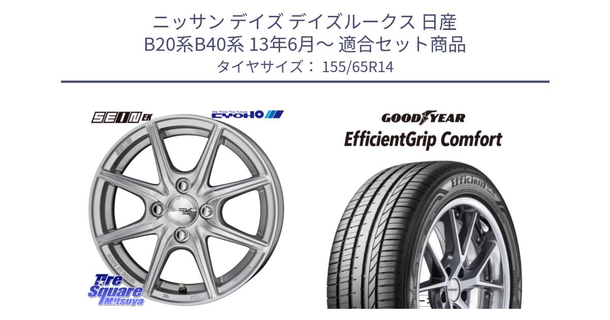 ニッサン デイズ デイズルークス 日産 B20系B40系 13年6月～ 用セット商品です。SEIN EK ザインEK ホイール 14インチ と EffcientGrip Comfort サマータイヤ 155/65R14 の組合せ商品です。