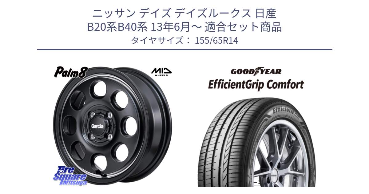 ニッサン デイズ デイズルークス 日産 B20系B40系 13年6月～ 用セット商品です。MID Garcia Palm8 ガルシア パーム8 ホイール 14インチ と EffcientGrip Comfort サマータイヤ 155/65R14 の組合せ商品です。