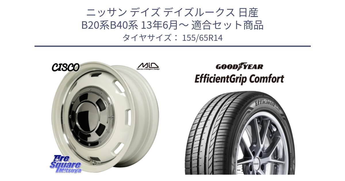 ニッサン デイズ デイズルークス 日産 B20系B40系 13年6月～ 用セット商品です。MID Garcia CISCO ガルシア シスコ 14インチ と EffcientGrip Comfort サマータイヤ 155/65R14 の組合せ商品です。