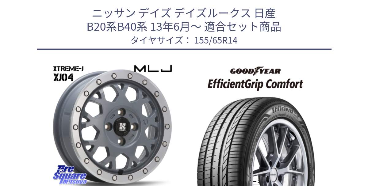 ニッサン デイズ デイズルークス 日産 B20系B40系 13年6月～ 用セット商品です。XJ04 XTREME-J エクストリームJ セメント 14インチ と EffcientGrip Comfort サマータイヤ 155/65R14 の組合せ商品です。