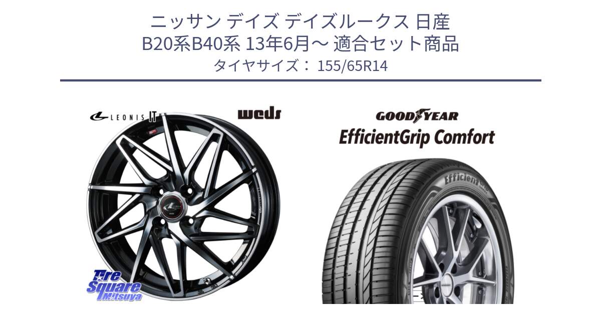 ニッサン デイズ デイズルークス 日産 B20系B40系 13年6月～ 用セット商品です。40552 レオニス LEONIS IT PBMC 14インチ と EffcientGrip Comfort サマータイヤ 155/65R14 の組合せ商品です。