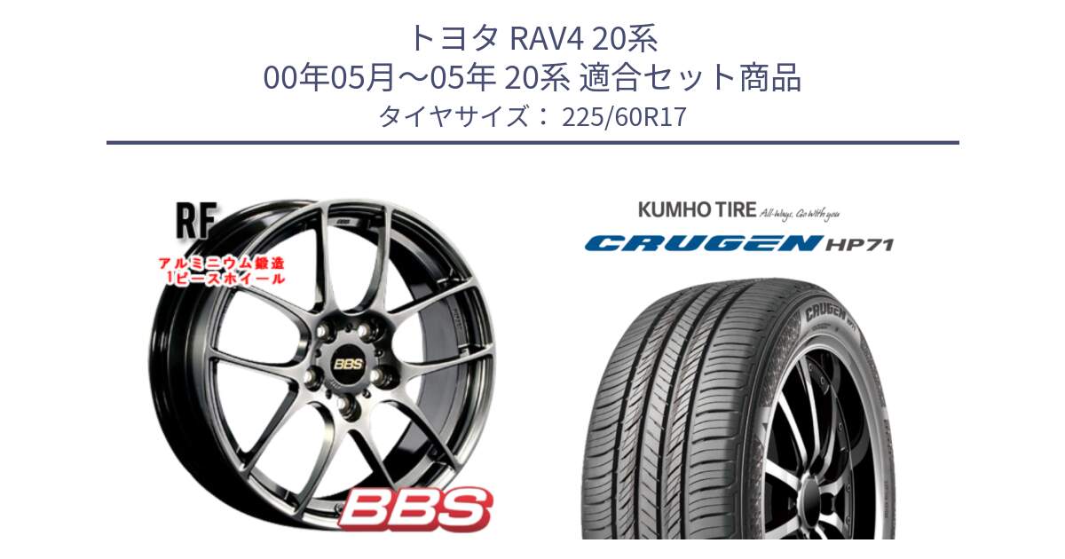 トヨタ RAV4 20系 00年05月～05年 20系 用セット商品です。RF 鍛造1ピース DB ホイール 17インチ と CRUGEN HP71 クルーゼン サマータイヤ 225/60R17 の組合せ商品です。