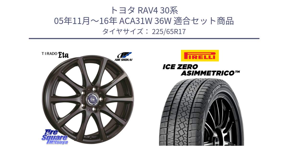 トヨタ RAV4 30系 05年11月～16年 ACA31W 36W 用セット商品です。ティラード イータ と ICE ZERO ASIMMETRICO スタッドレス 225/65R17 の組合せ商品です。