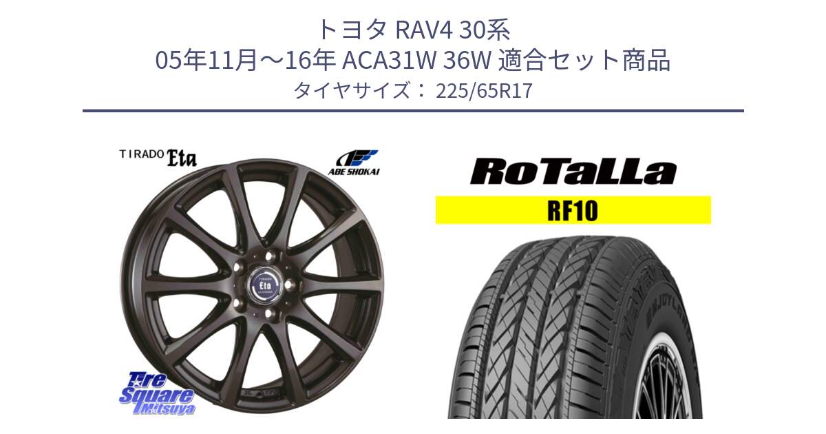 トヨタ RAV4 30系 05年11月～16年 ACA31W 36W 用セット商品です。ティラード イータ と RF10 【欠品時は同等商品のご提案します】サマータイヤ 225/65R17 の組合せ商品です。