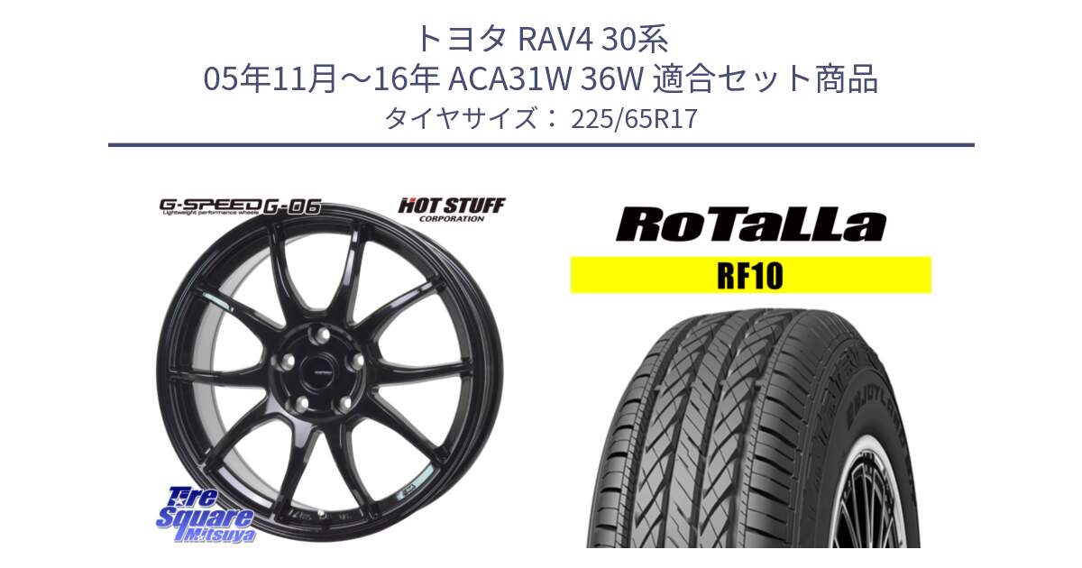 トヨタ RAV4 30系 05年11月～16年 ACA31W 36W 用セット商品です。G-SPEED G-06 G06 ホイール 17インチ と RF10 【欠品時は同等商品のご提案します】サマータイヤ 225/65R17 の組合せ商品です。