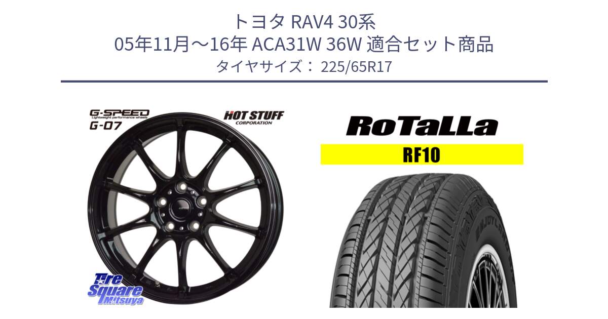 トヨタ RAV4 30系 05年11月～16年 ACA31W 36W 用セット商品です。G.SPEED G-07 ホイール 17インチ と RF10 【欠品時は同等商品のご提案します】サマータイヤ 225/65R17 の組合せ商品です。