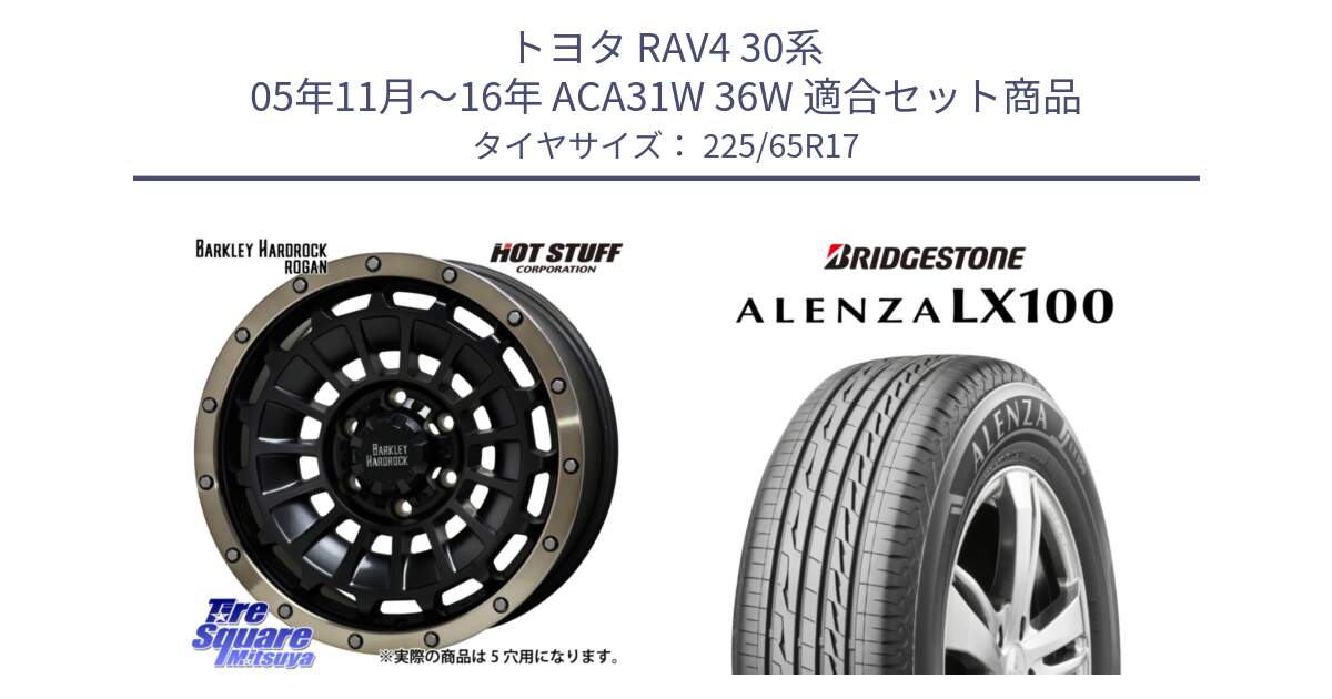 トヨタ RAV4 30系 05年11月～16年 ACA31W 36W 用セット商品です。ハードロック ローガン ホイール 17インチ と ALENZA アレンザ LX100  サマータイヤ 225/65R17 の組合せ商品です。