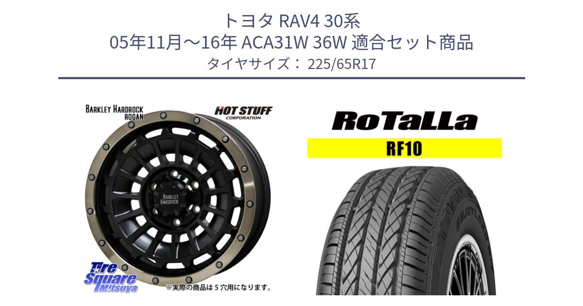 トヨタ RAV4 30系 05年11月～16年 ACA31W 36W 用セット商品です。ハードロック ローガン ホイール 17インチ と RF10 【欠品時は同等商品のご提案します】サマータイヤ 225/65R17 の組合せ商品です。