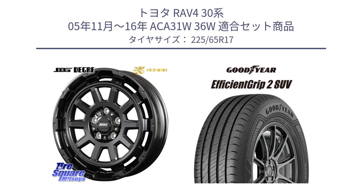 トヨタ RAV4 30系 05年11月～16年 ACA31W 36W 用セット商品です。ボトムガルシア ディグレ ホイール と 23年製 EfficientGrip 2 SUV 並行 225/65R17 の組合せ商品です。