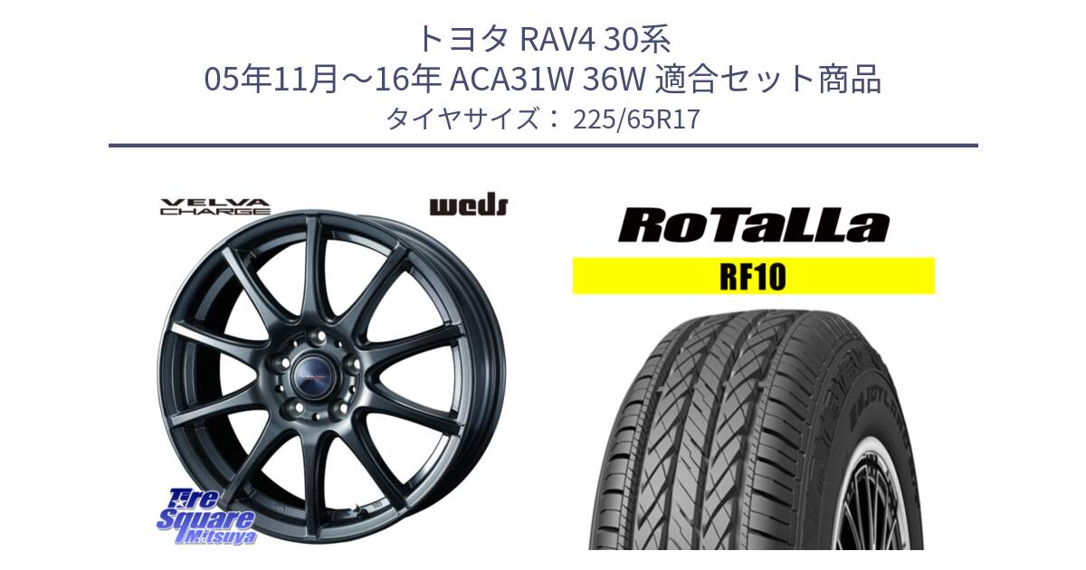 トヨタ RAV4 30系 05年11月～16年 ACA31W 36W 用セット商品です。ウェッズ ヴェルヴァチャージ ホイール と RF10 【欠品時は同等商品のご提案します】サマータイヤ 225/65R17 の組合せ商品です。