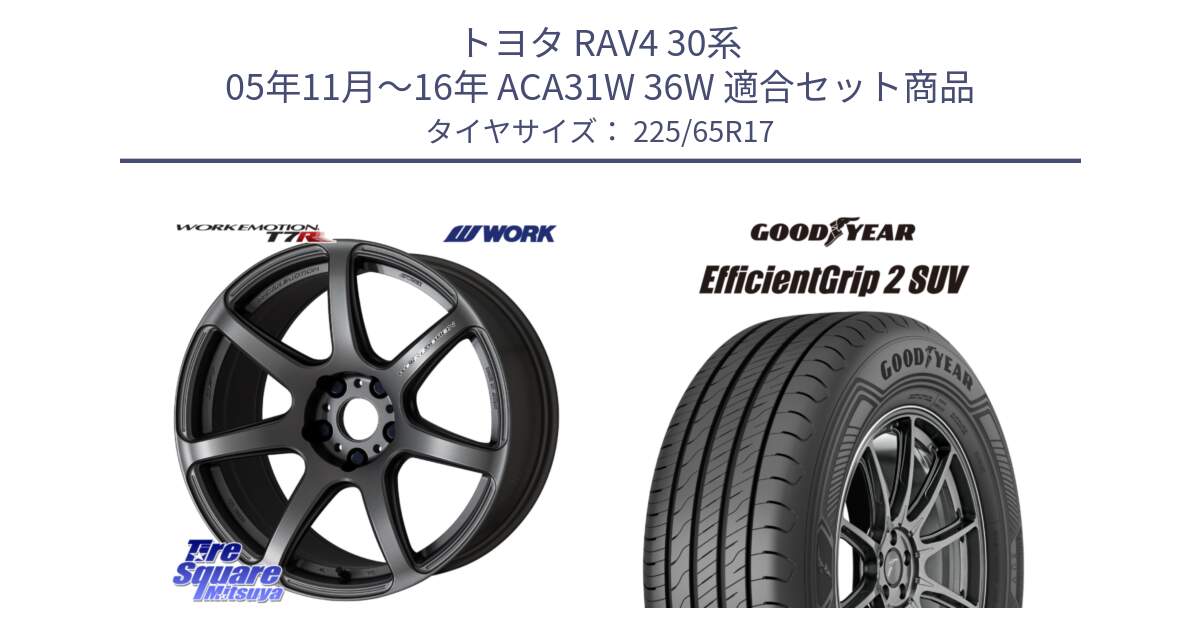 トヨタ RAV4 30系 05年11月～16年 ACA31W 36W 用セット商品です。ワーク EMOTION エモーション T7R MGM 17インチ と 23年製 EfficientGrip 2 SUV 並行 225/65R17 の組合せ商品です。