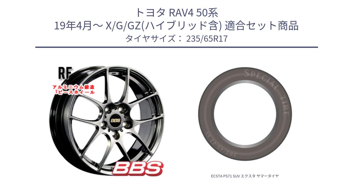 トヨタ RAV4 50系 19年4月～ X/G/GZ(ハイブリッド含) 用セット商品です。RF 鍛造1ピース DB ホイール 17インチ と ECSTA PS71 SUV エクスタ サマータイヤ 235/65R17 の組合せ商品です。