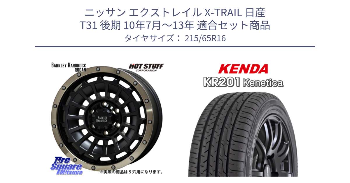 ニッサン エクストレイル X-TRAIL 日産 T31 後期 10年7月～13年 用セット商品です。ハードロック ローガン ホイール 16インチ と ケンダ KENETICA KR201 サマータイヤ 215/65R16 の組合せ商品です。