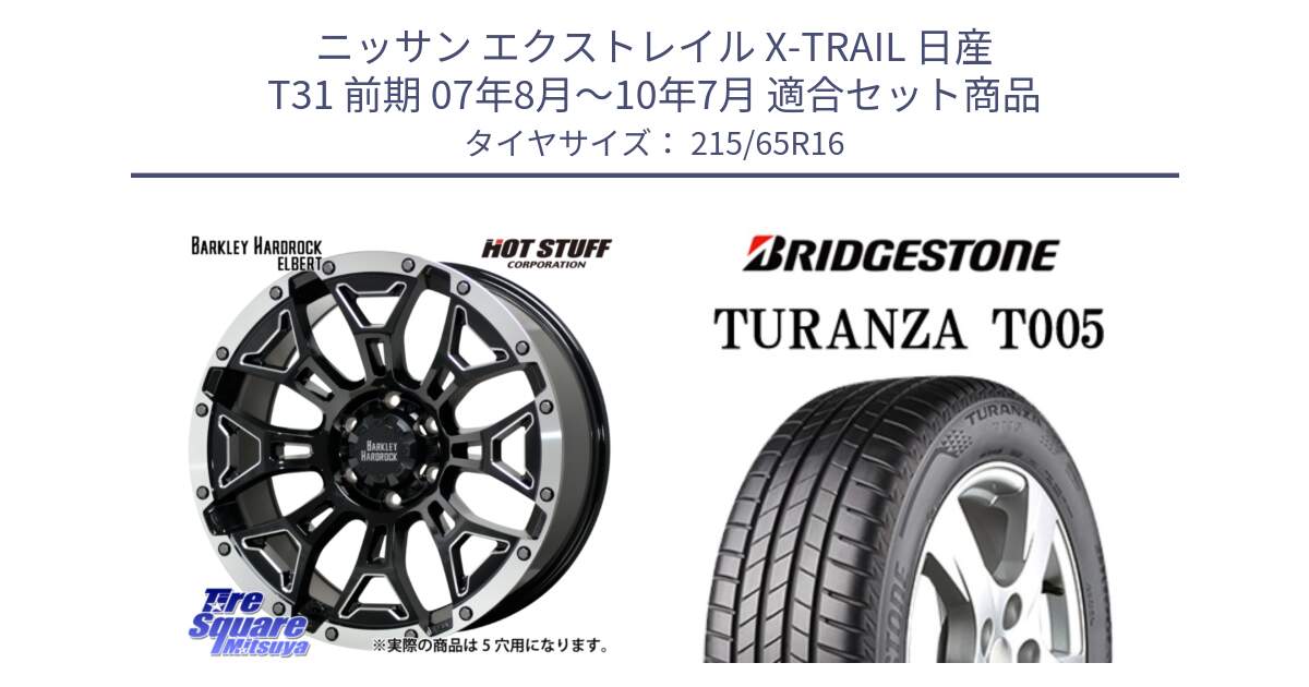 ニッサン エクストレイル X-TRAIL 日産 T31 前期 07年8月～10年7月 用セット商品です。ハードロック エルバート ホイール 16インチ と 23年製 TURANZA T005 並行 215/65R16 の組合せ商品です。