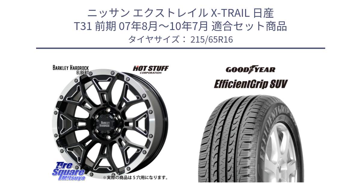 ニッサン エクストレイル X-TRAIL 日産 T31 前期 07年8月～10年7月 用セット商品です。ハードロック エルバート ホイール 16インチ と EfficientGrip エフィシェントグリップ SUV FI 正規品 新車装着 サマータイヤ 215/65R16 の組合せ商品です。