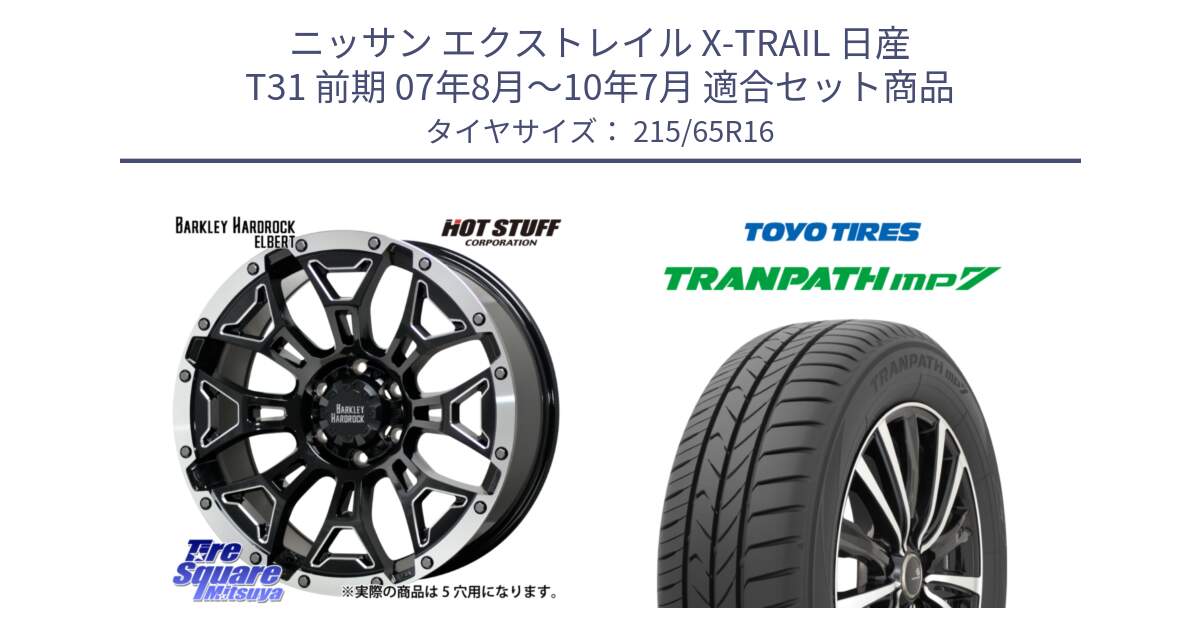 ニッサン エクストレイル X-TRAIL 日産 T31 前期 07年8月～10年7月 用セット商品です。ハードロック エルバート ホイール 16インチ と トーヨー トランパス MP7 ミニバン TRANPATH サマータイヤ 215/65R16 の組合せ商品です。