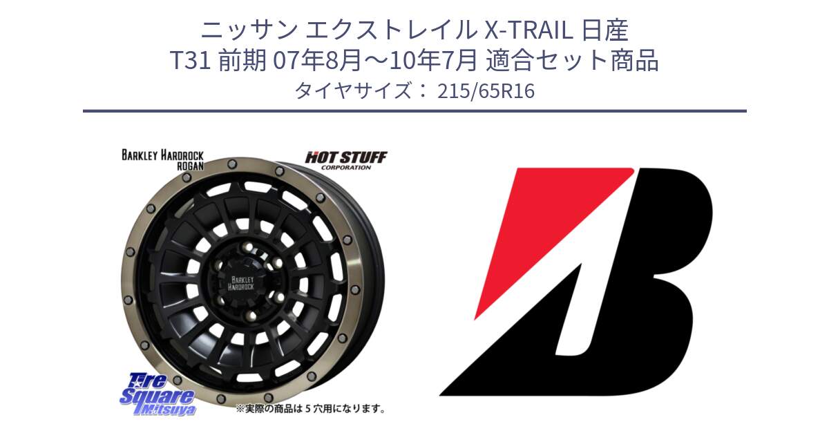 ニッサン エクストレイル X-TRAIL 日産 T31 前期 07年8月～10年7月 用セット商品です。ハードロック ローガン ホイール 16インチ と DUELER H/P  新車装着 215/65R16 の組合せ商品です。