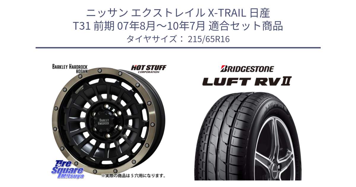 ニッサン エクストレイル X-TRAIL 日産 T31 前期 07年8月～10年7月 用セット商品です。ハードロック ローガン ホイール 16インチ と LUFT RV2 ルフト サマータイヤ 215/65R16 の組合せ商品です。