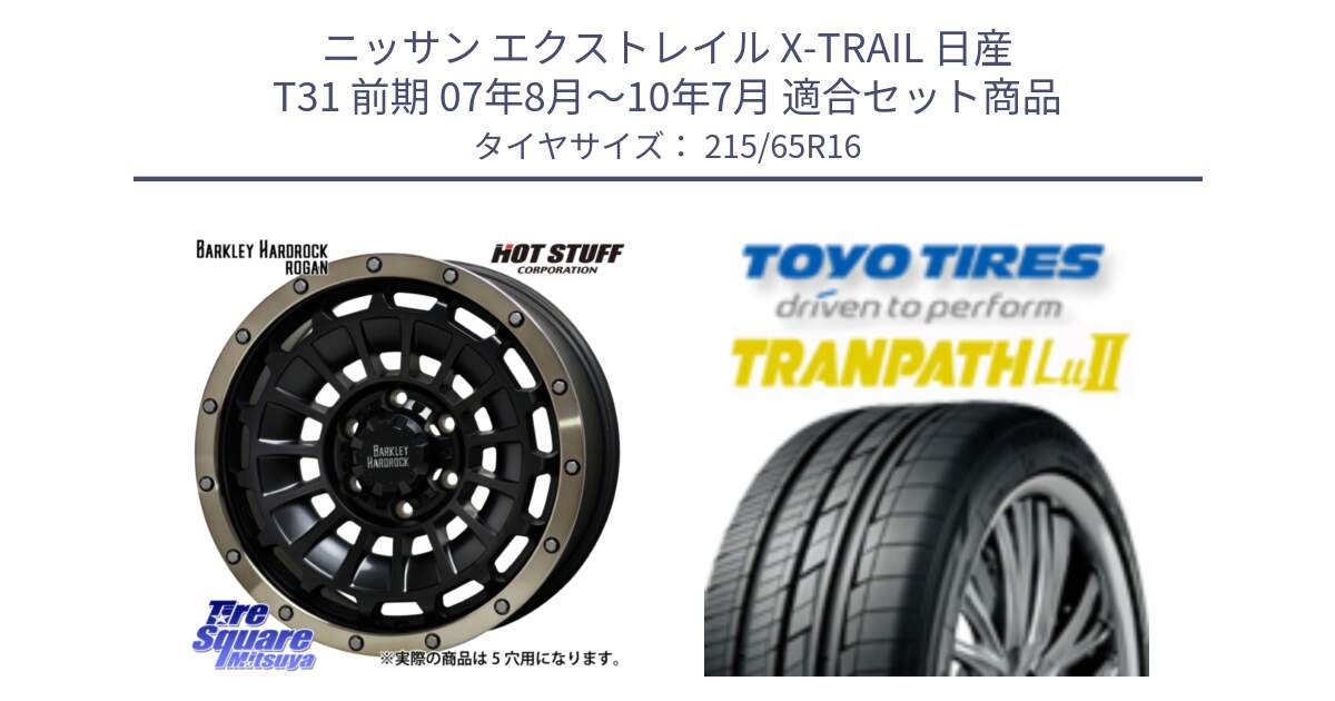 ニッサン エクストレイル X-TRAIL 日産 T31 前期 07年8月～10年7月 用セット商品です。ハードロック ローガン ホイール 16インチ と トーヨー トランパス Lu2 TRANPATH ミニバン サマータイヤ 215/65R16 の組合せ商品です。